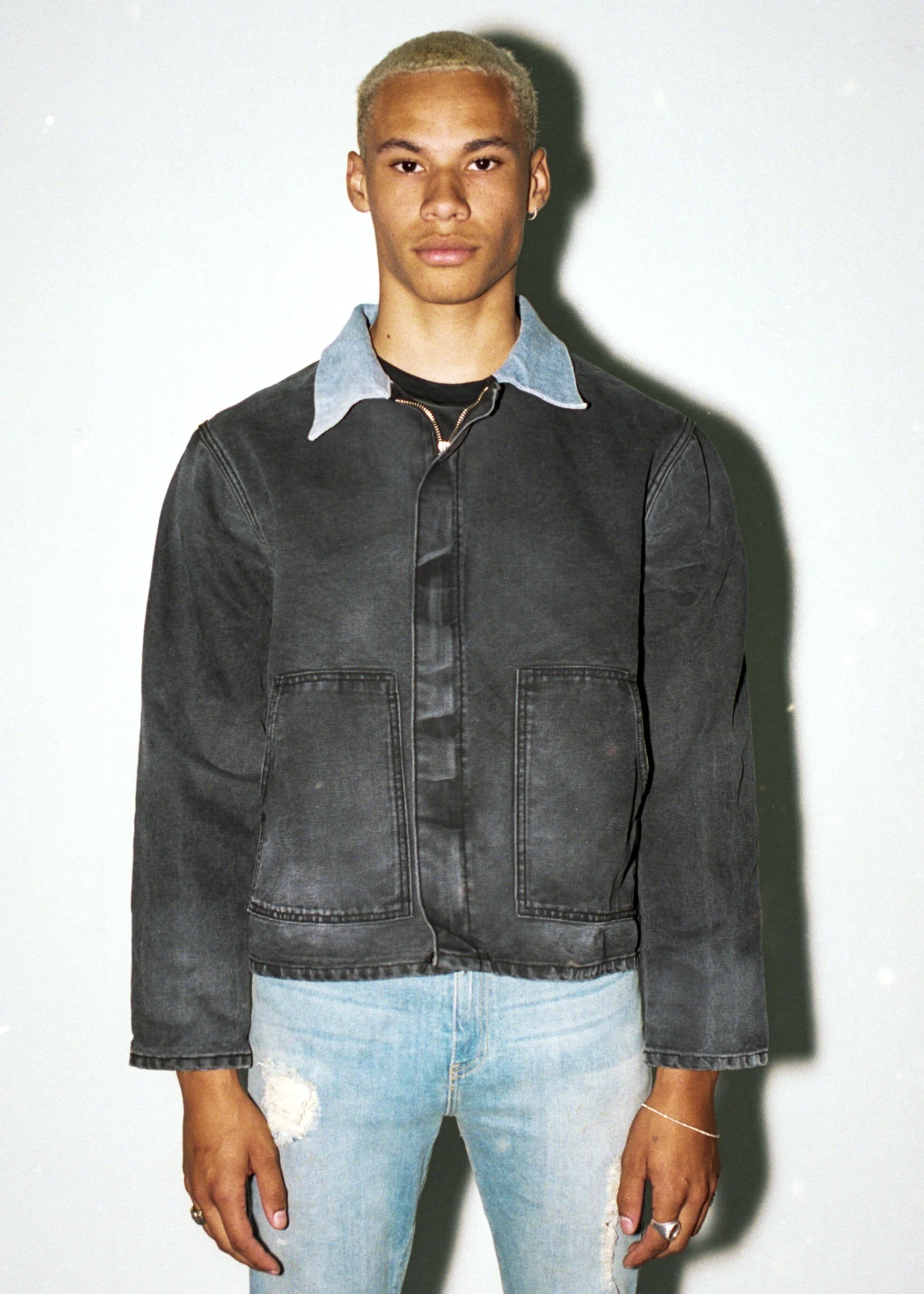CLASSIC WORK JACKET / AGED BLACK — MOOJIMOOJI